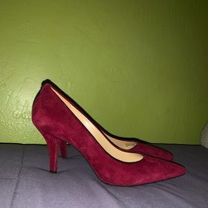 Michael Kors red velvet heels
